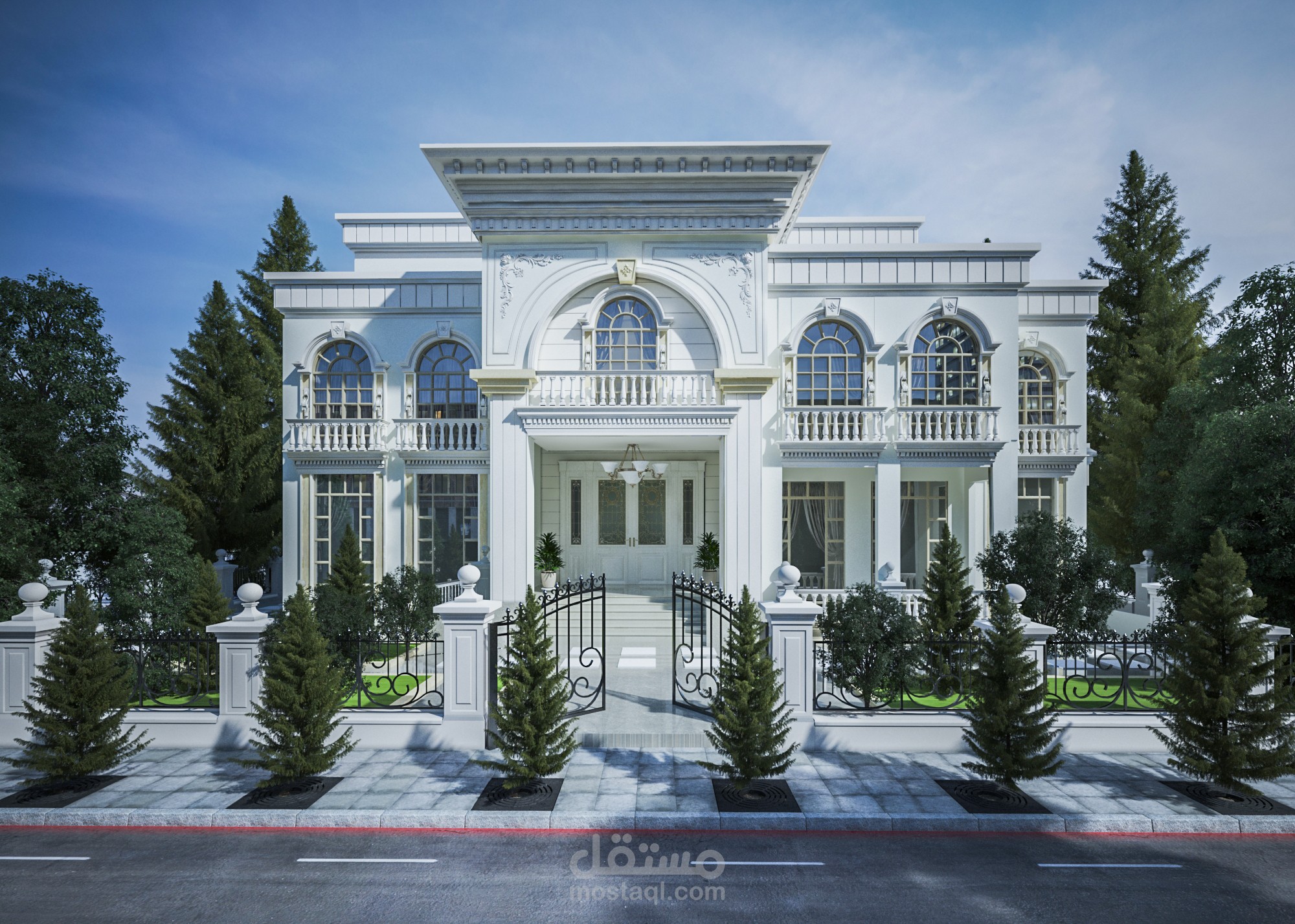 تصميم فيلا خارجي كلاسيك