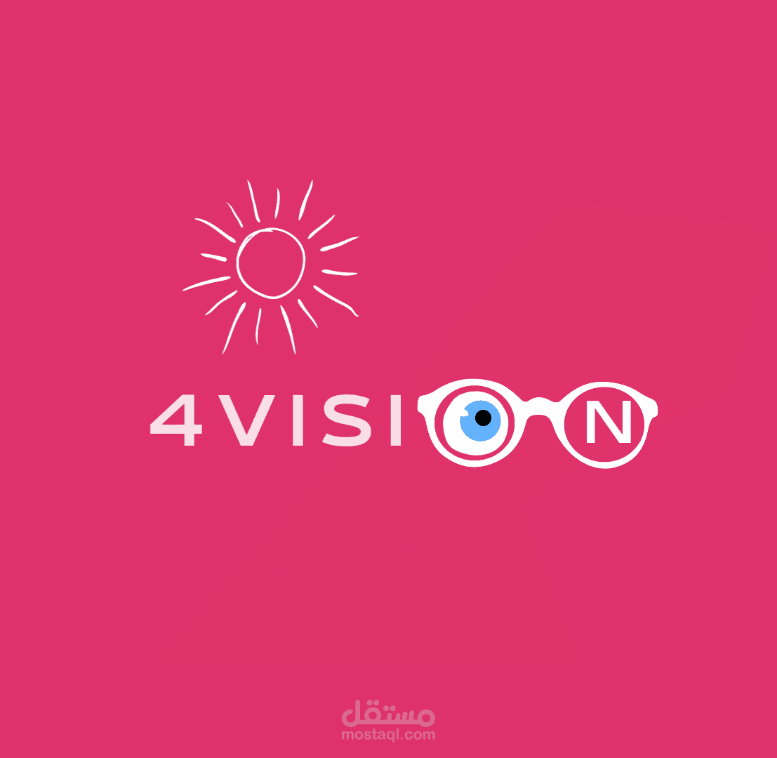 تصميم لوجو لصفحة فيسبوك براند نظارات "4VISION".