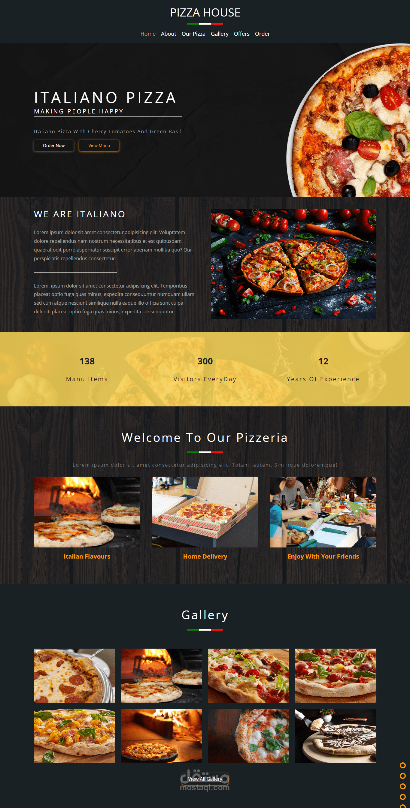 Pizza Restaurant Website
