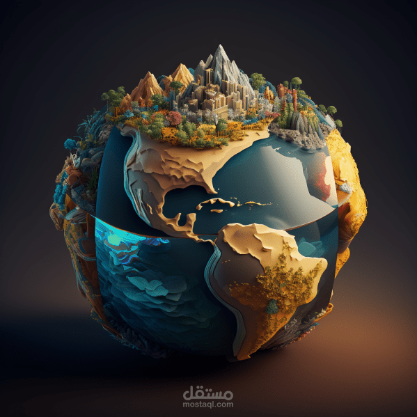 الكرة الارضية ثلاثية الابعاد 3d