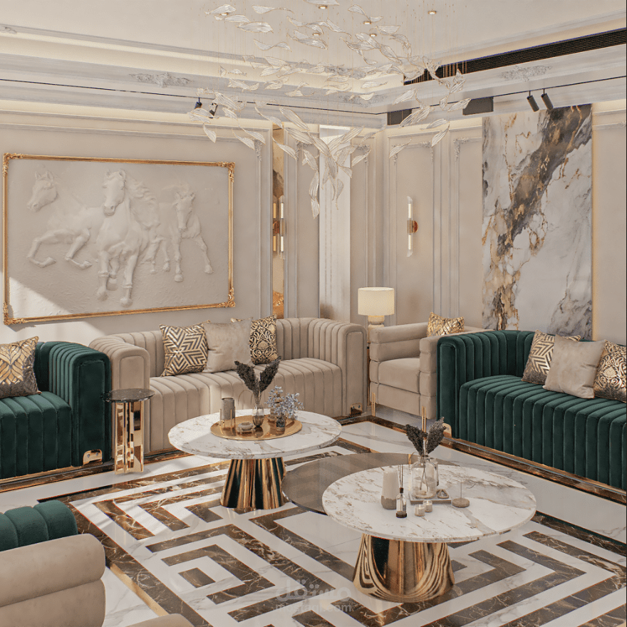 مجلس رجال وغرفة طعام في المملكة العربية السعودية