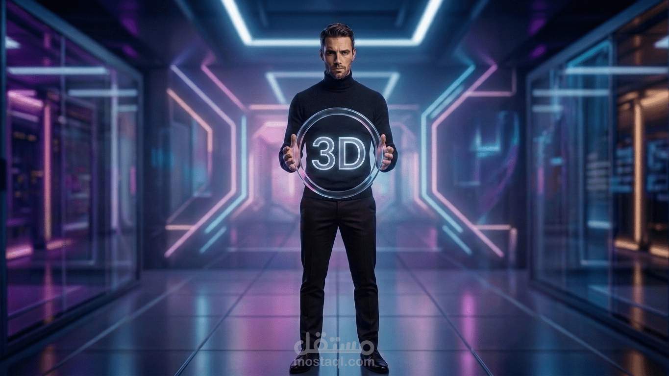 تصميم شعار 3D لقطاع المطاعم