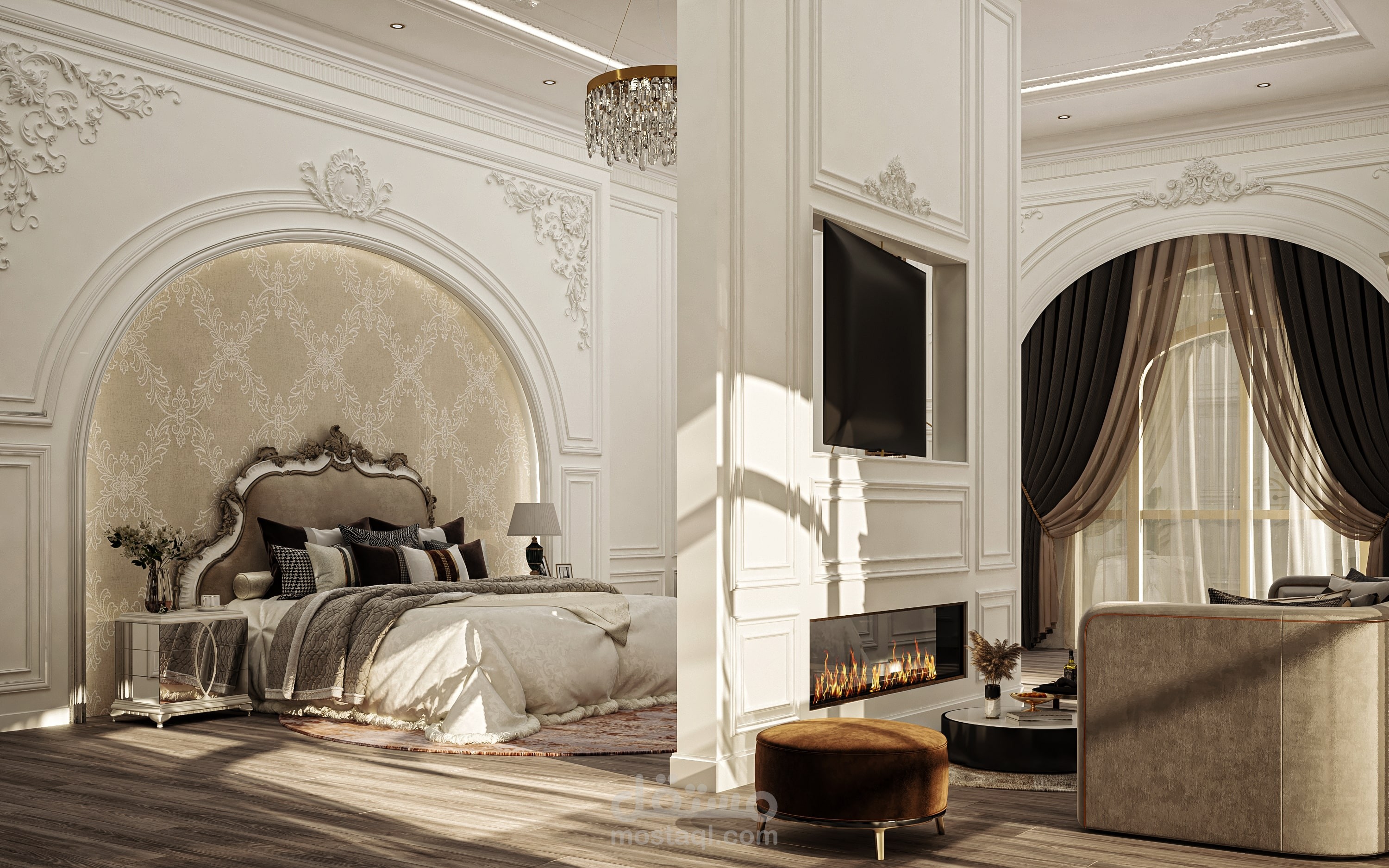 Neoclassical bedroom