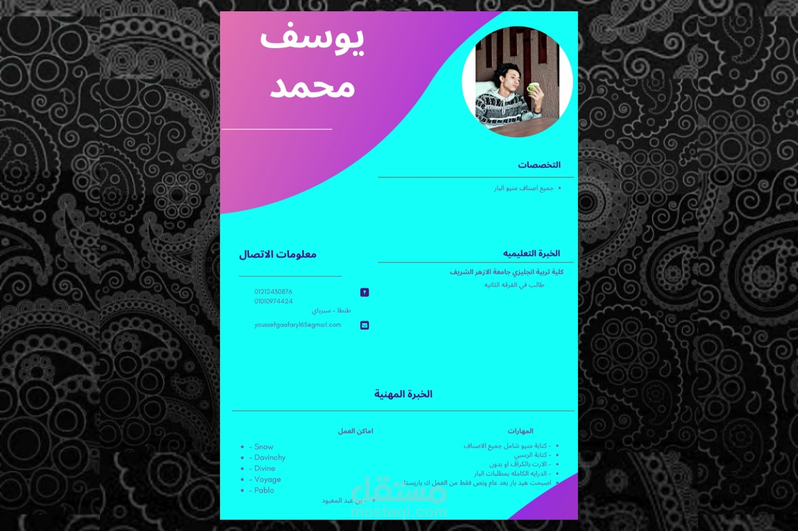 سيرة ذاتيه احترافيه.