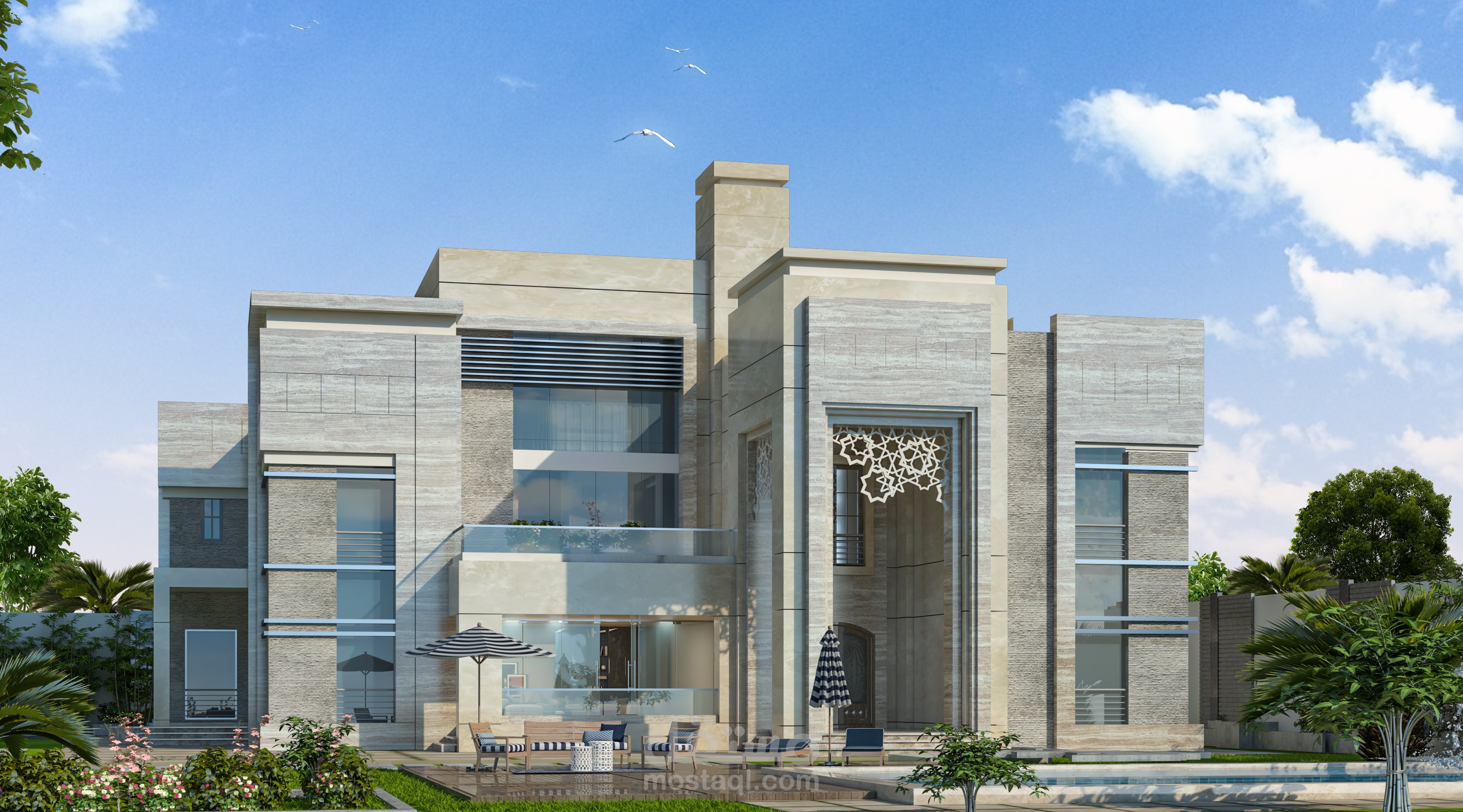 تصميم معمارى واظهار احترافى خارجى 3Dsmax