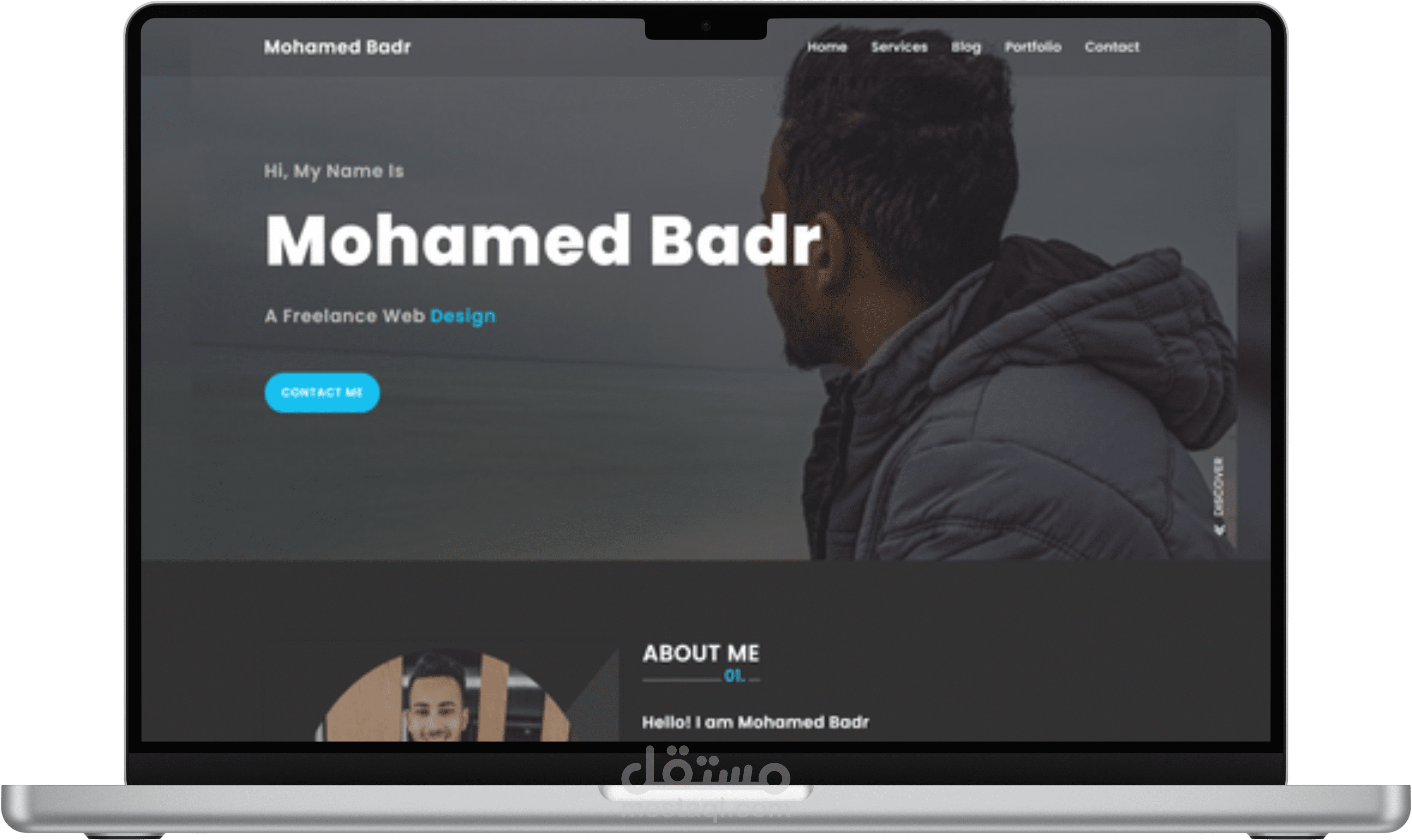 تصميم موقع تعريفي للسيره الذاتيه الخاصه بي