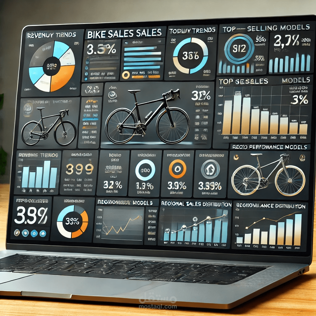لوحة معلومات تفاعلية لمبيعات الدراجات باستخدام Excel