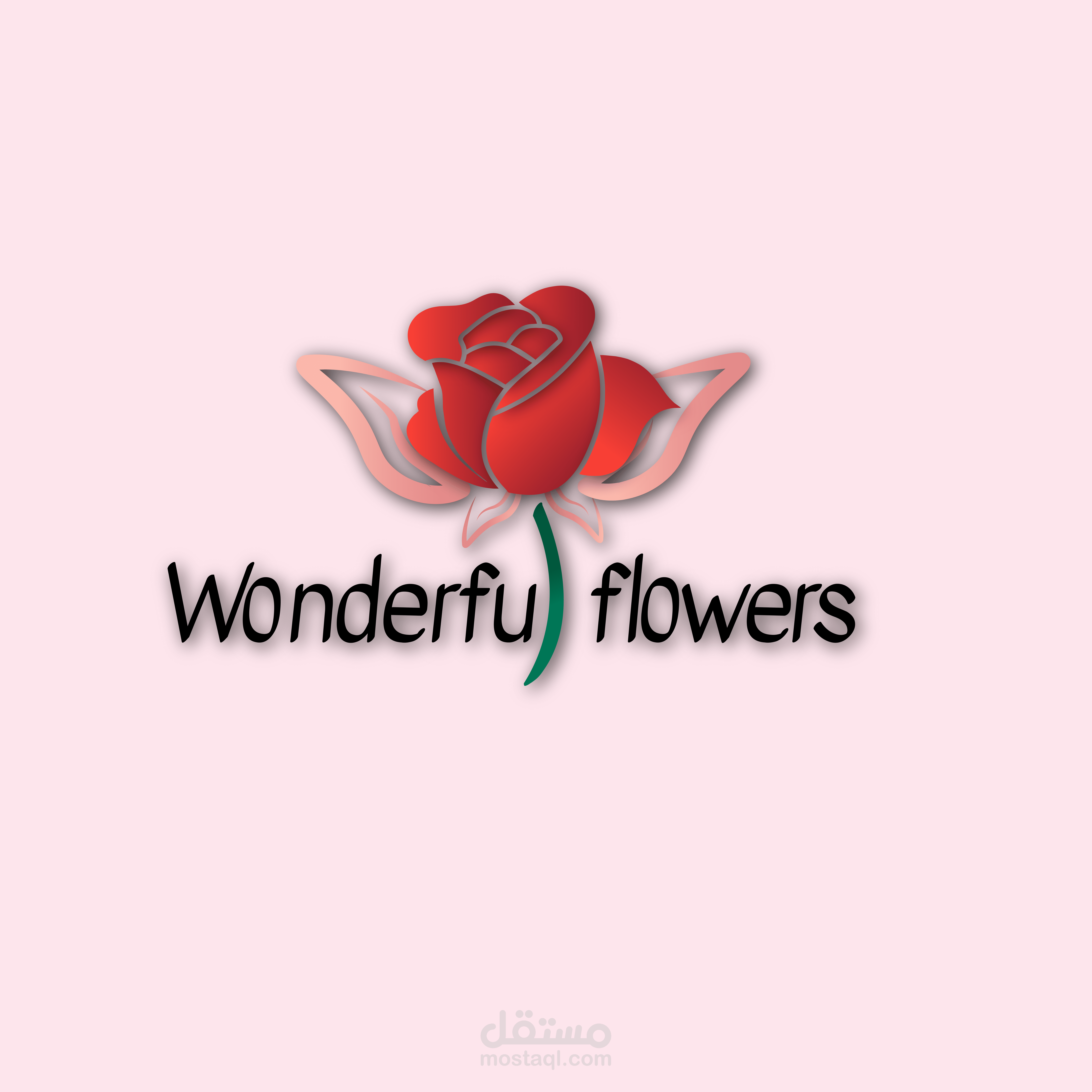 تصميم لوجو لمتجر ورد