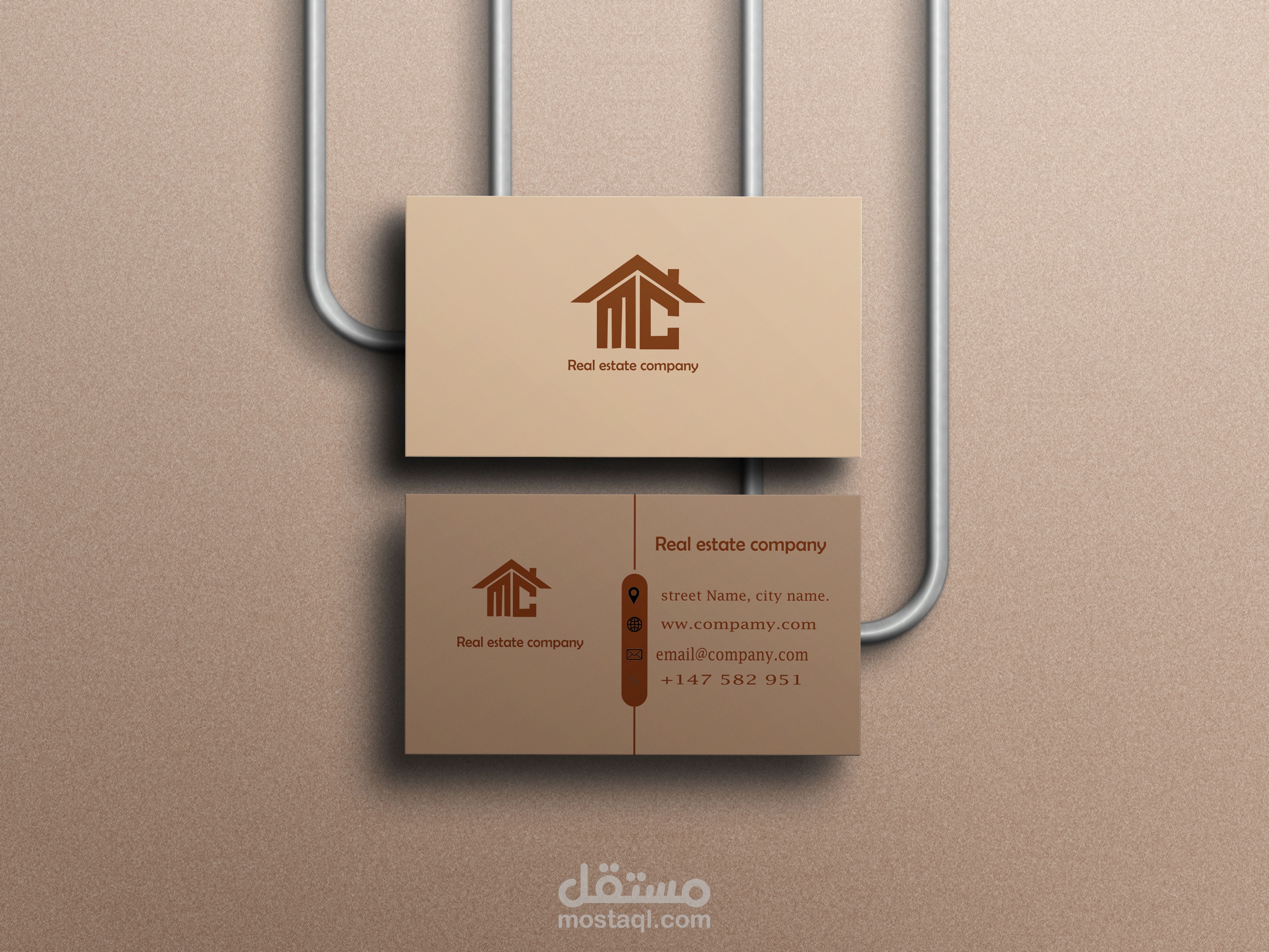 تصميم بطاقة اعمال