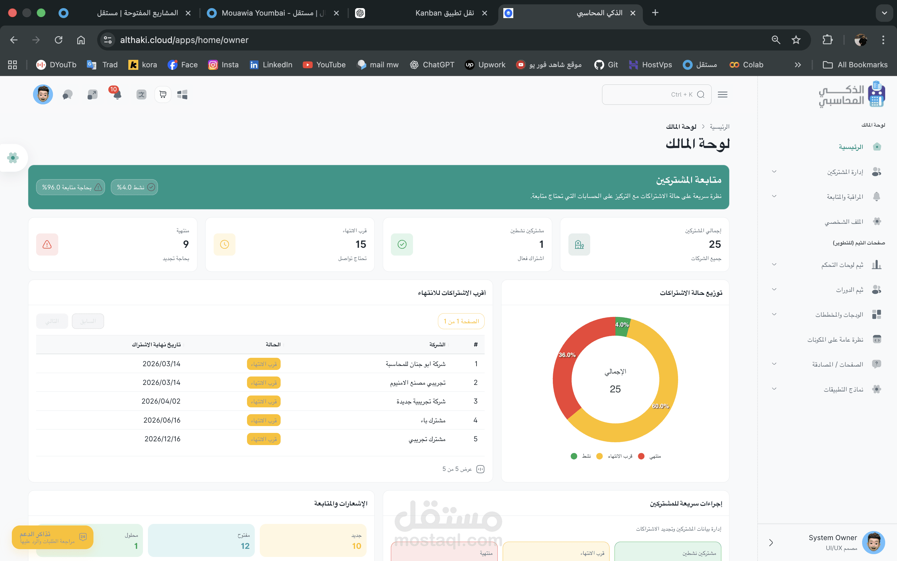 نظام محاسبة وإدارة مخزون متكامل مبني بـ Laravel و React