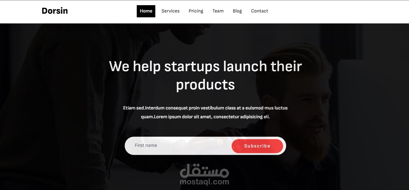 تصميم صفحة landing page متجاوبة بال ReactJs