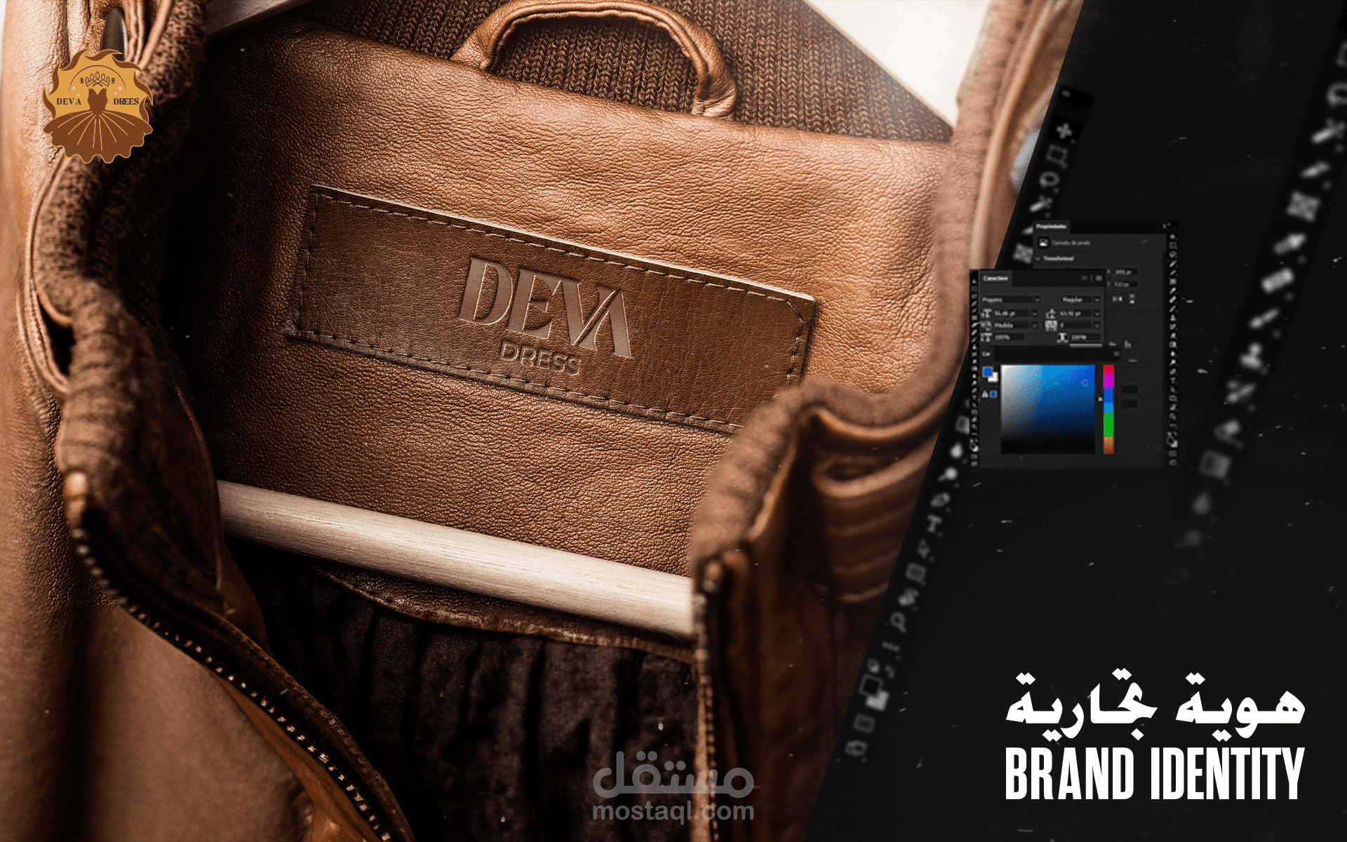 مشروع تصميم هوية تجارية كاملة لبراند ديفا للفساتين - DEVA Dress branding