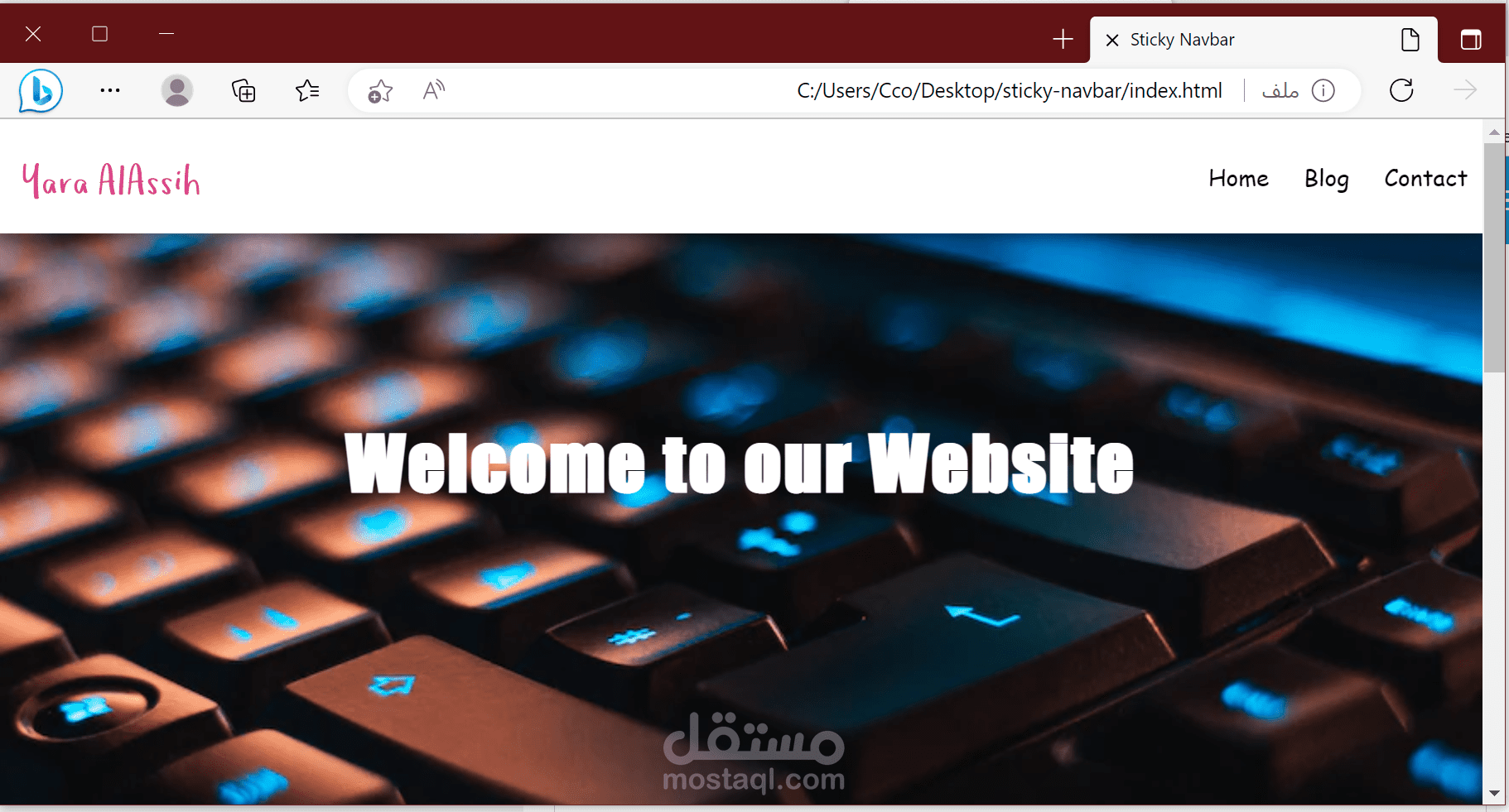 نموذج بروفوليو بسيط