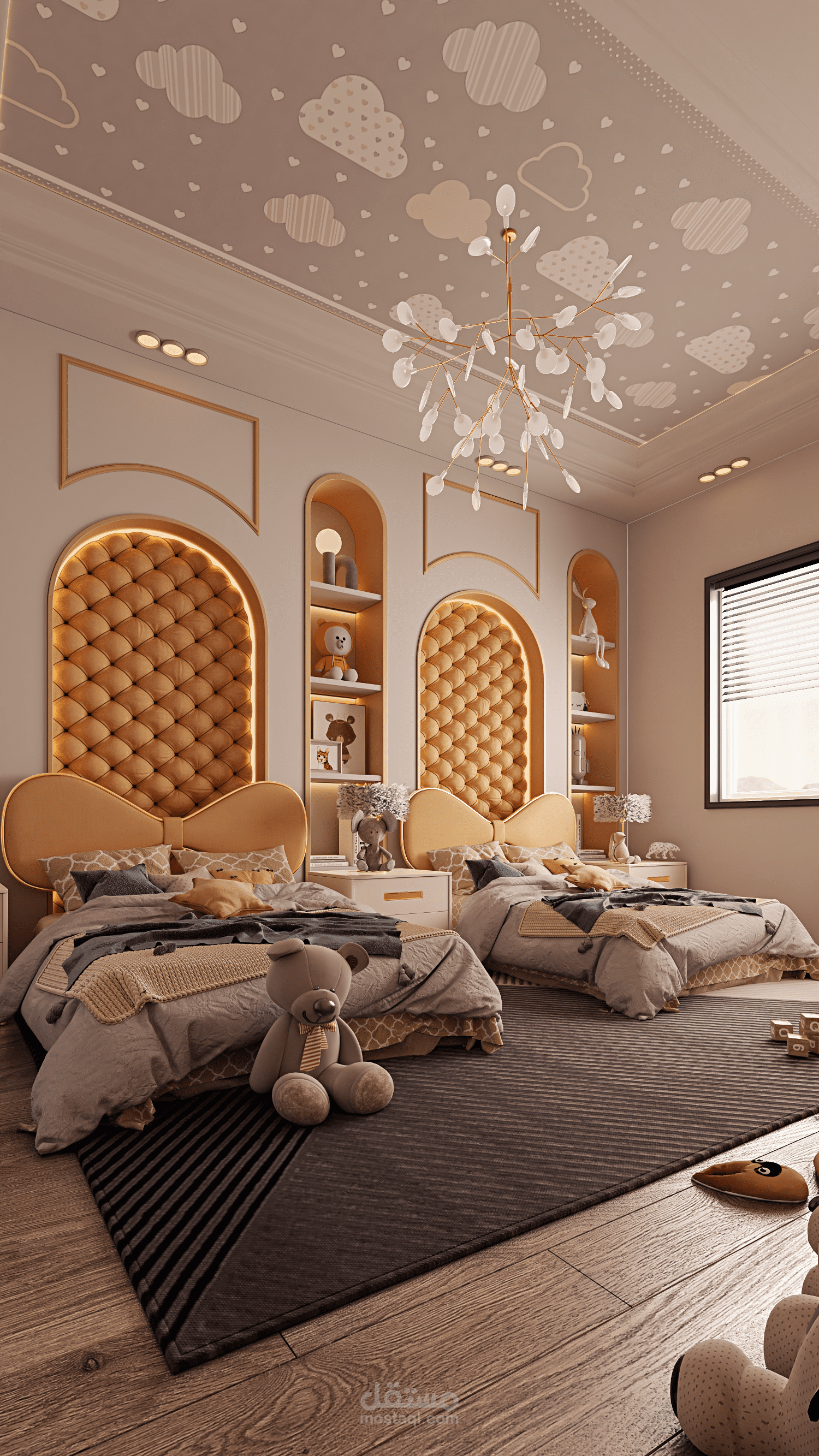 تصميم داخلي لغرفة نوم اطفال في الامارات