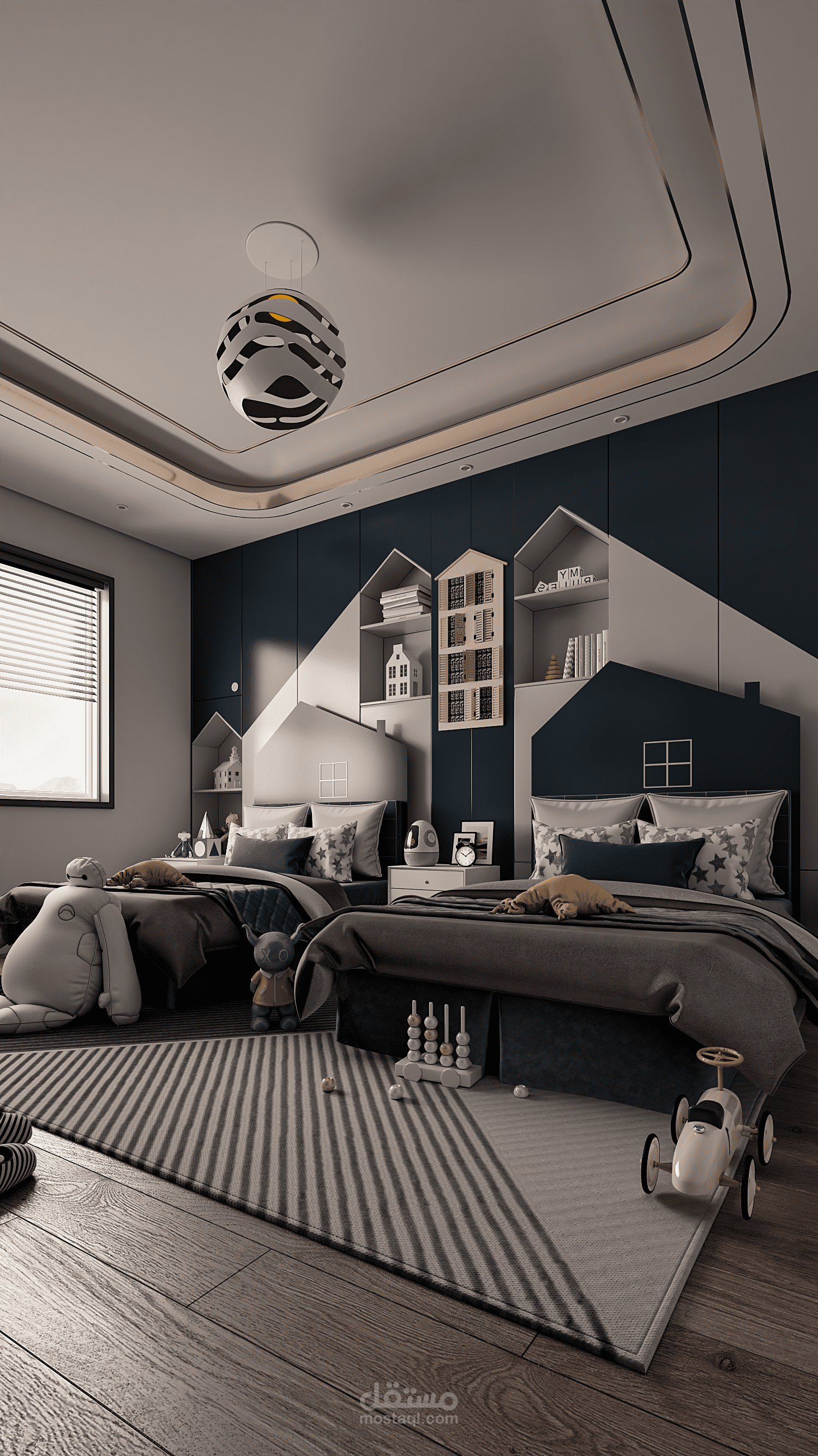 تصميم داخلي لغرفة نوم اطفال في الامارات