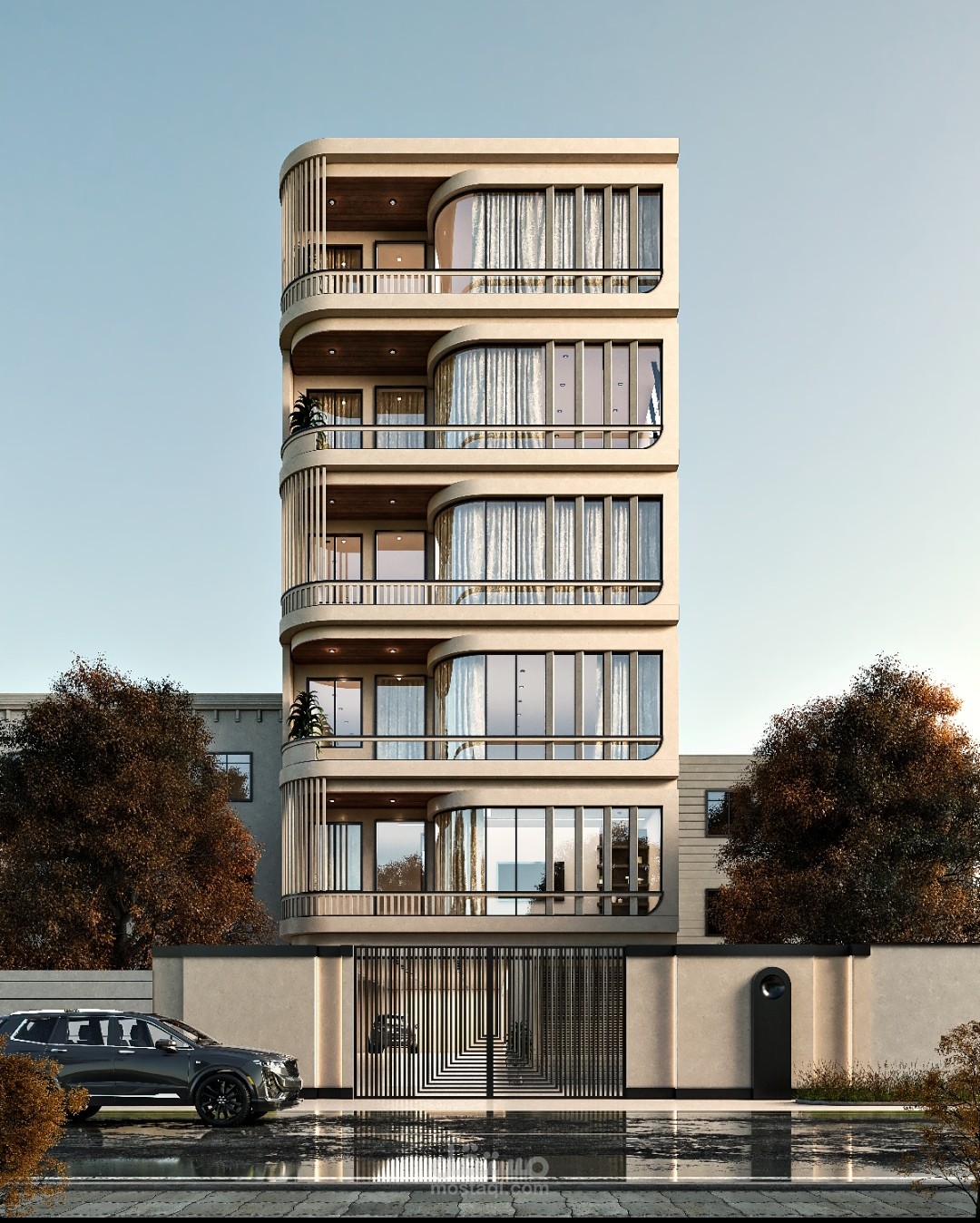 واجهة عمارة سكنية في الامارات