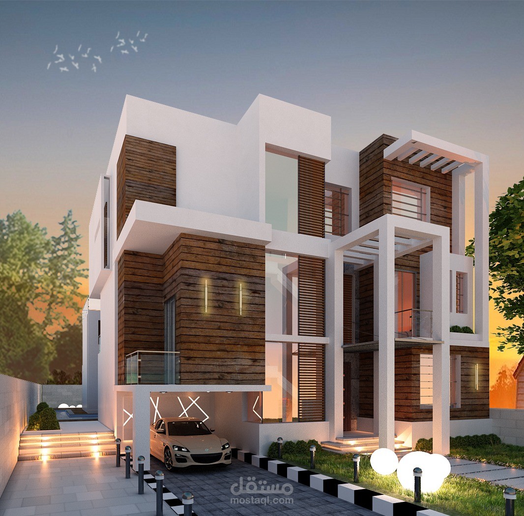 تصميم عصرى جديد لمجموعة فلل سكنية من اعمالArch.AYMAN HAYTHAM