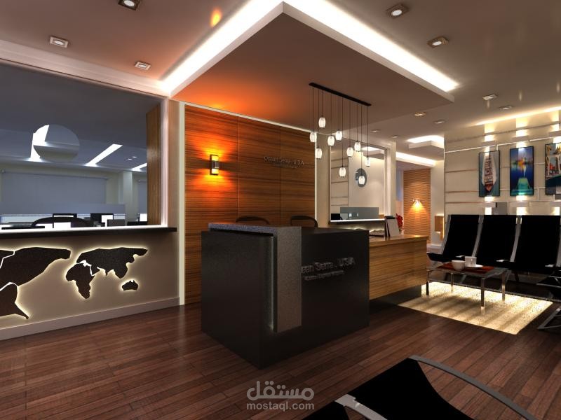 تصميم لمقر شركة ملاحة بحرية من اعمال Arch.AYMAN HAYTHAM