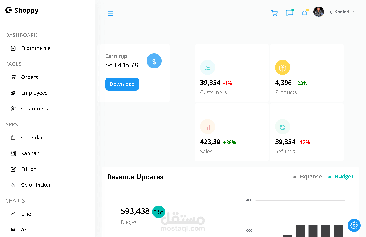 React Admin Dashboard App
