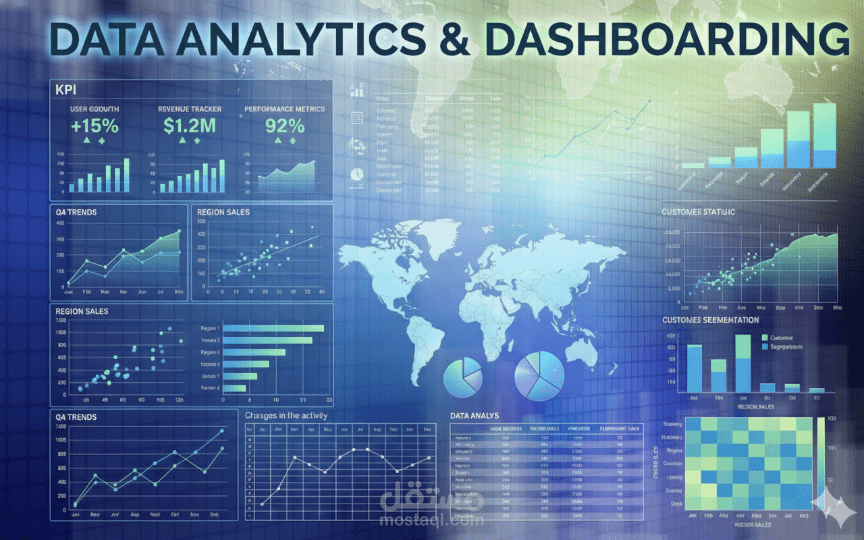 تنظيف بيانات و بناء موديل للبيانات و انشاء داشبورد شامله