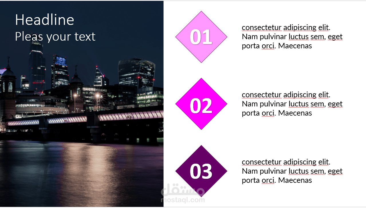 تصميم ملفات باوربوينت بتقنية infograph
