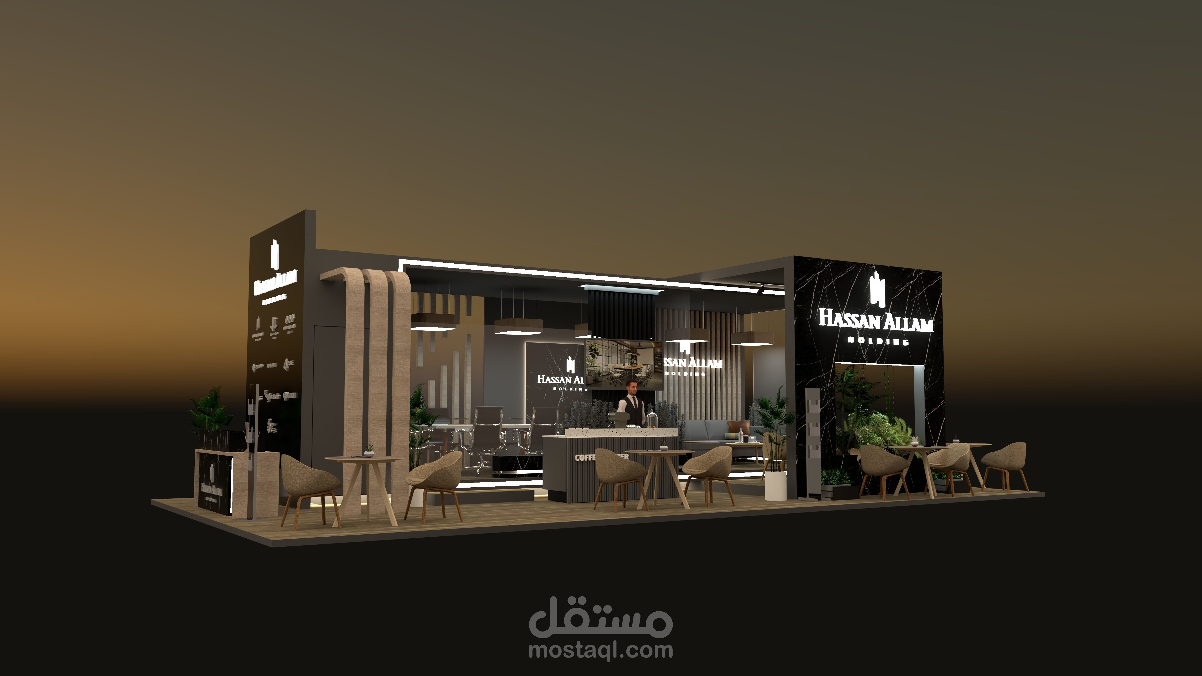 تصميم جناح 3D في معرض