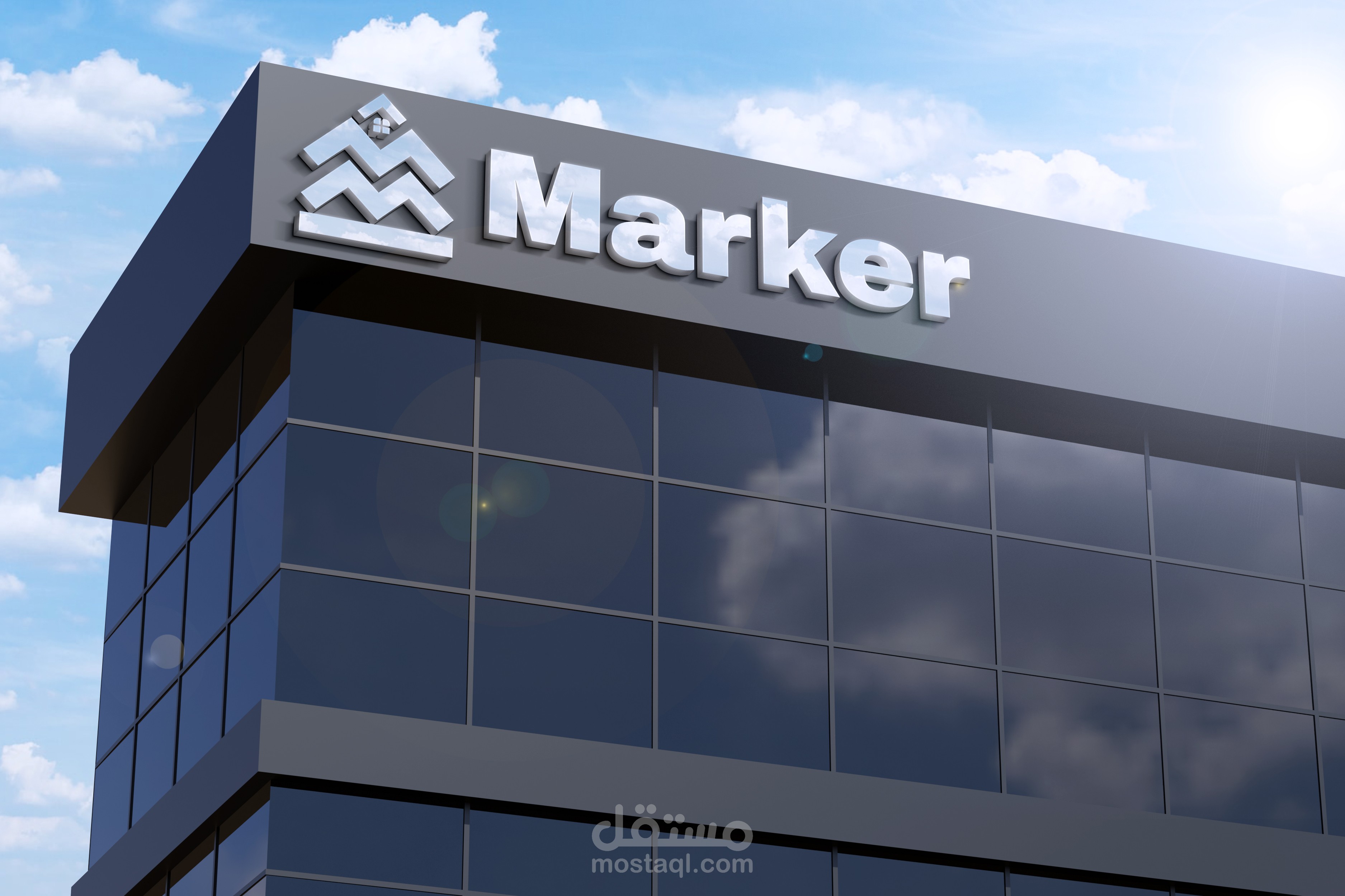 تصميم هوية بصرية كاملة لشركة Marker للعقارات