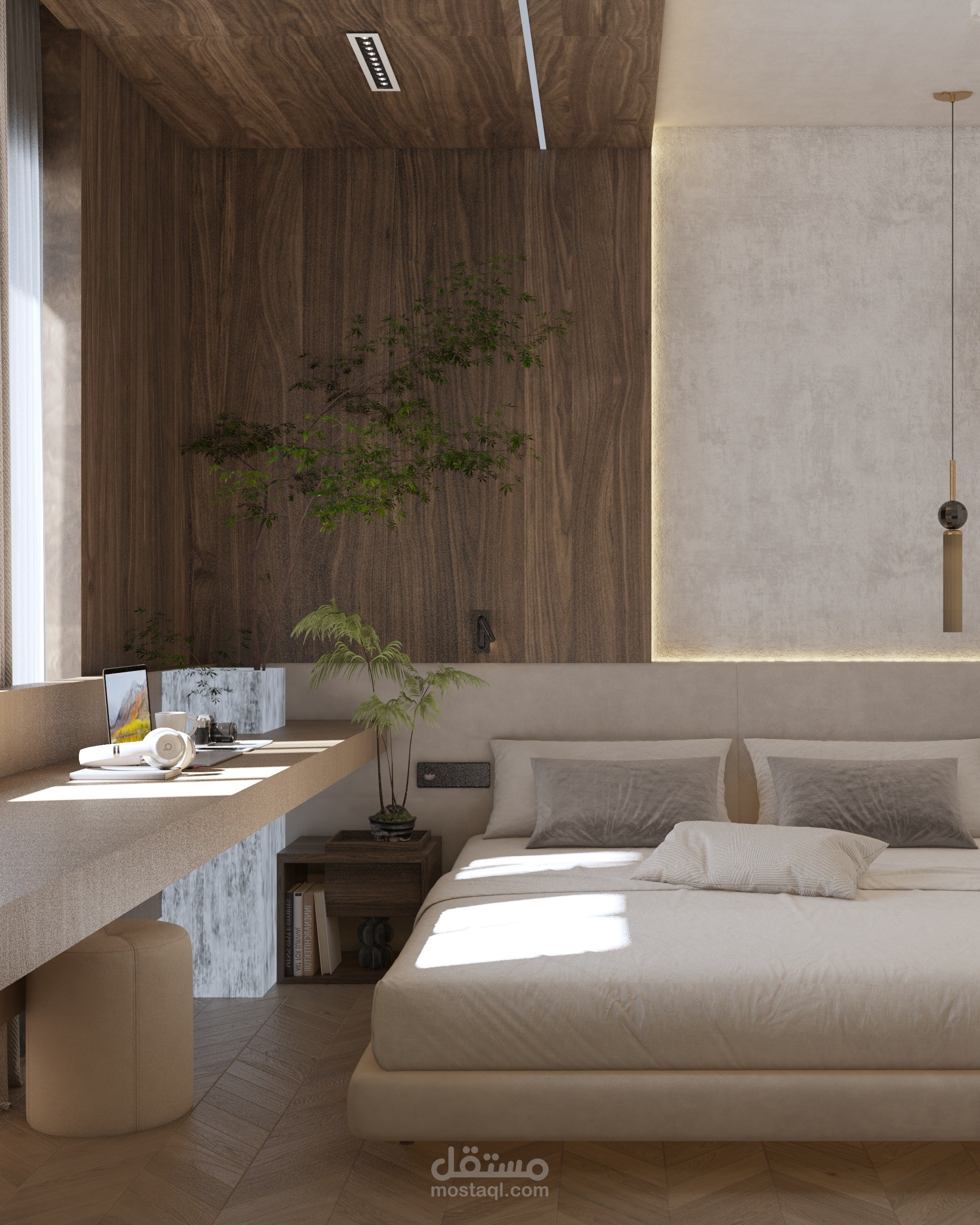 تصميم غرفة نوم بطراز بسيط