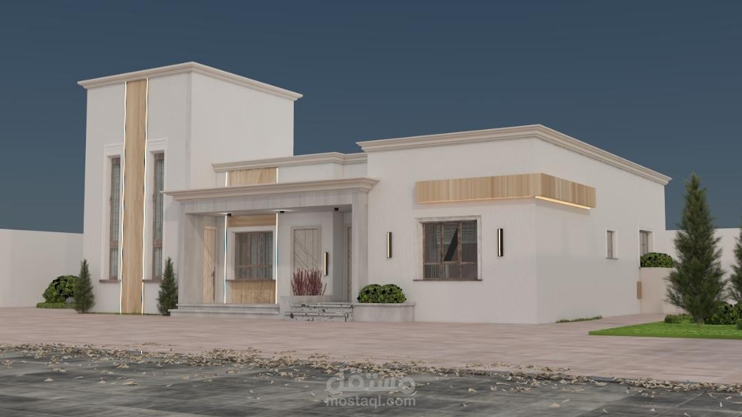 تصميم منزل دور اول تصميم خارجي