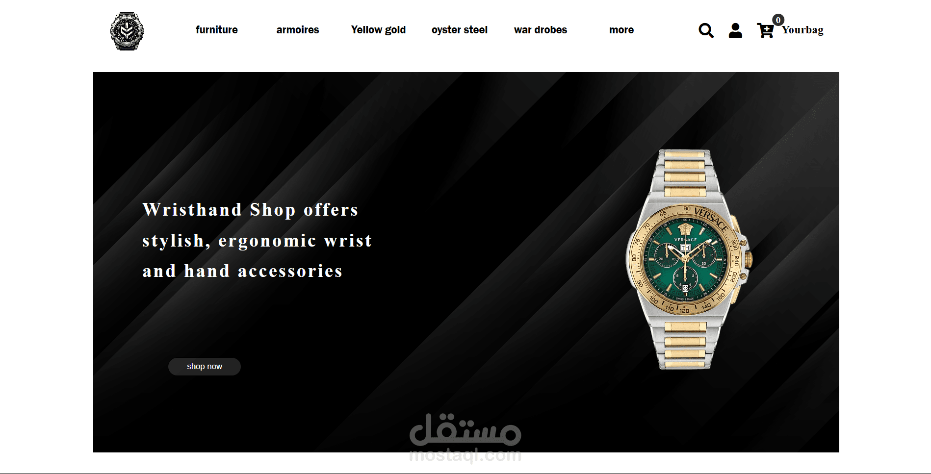 تصميم متجر ساعات احترافي باستخدام HTML وCSS