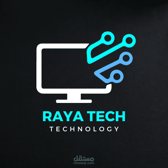 لوجو RAYA TECH احترافى بجودة عالية | مستقل