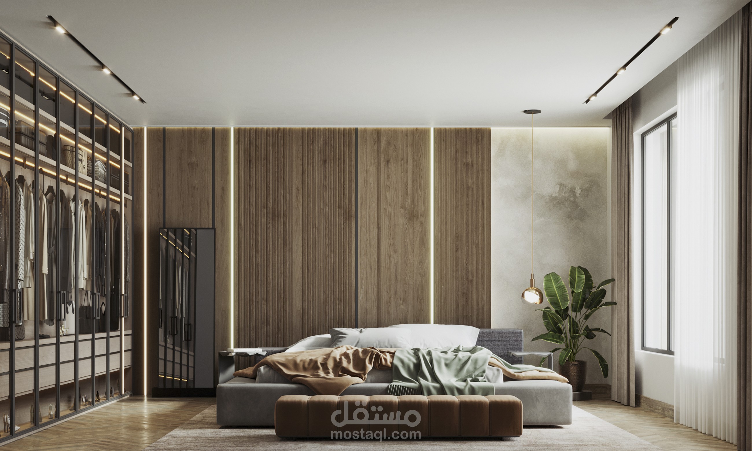 تصميم غرفة نوم ماستر مودرن