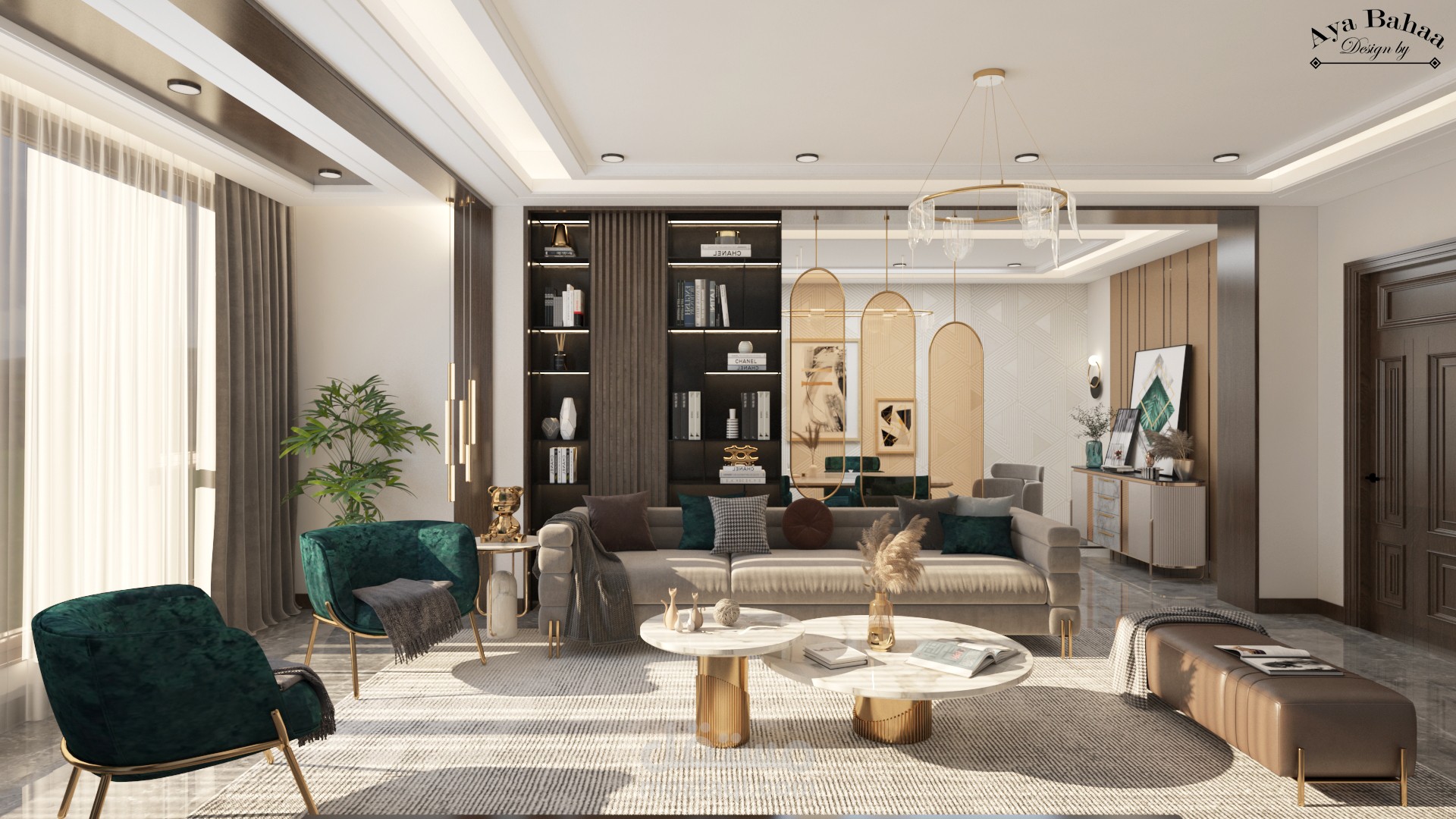 Luxury Living & Dinning Room Design