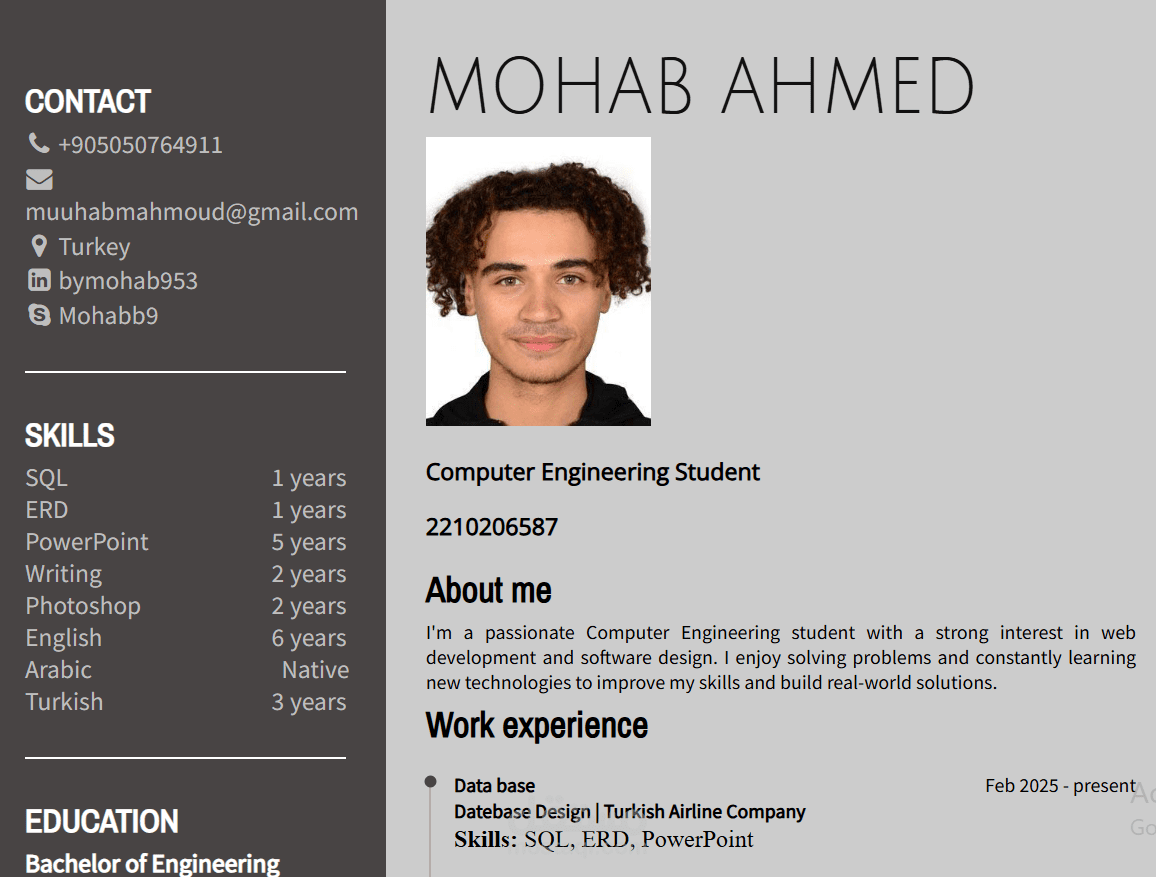 my cv