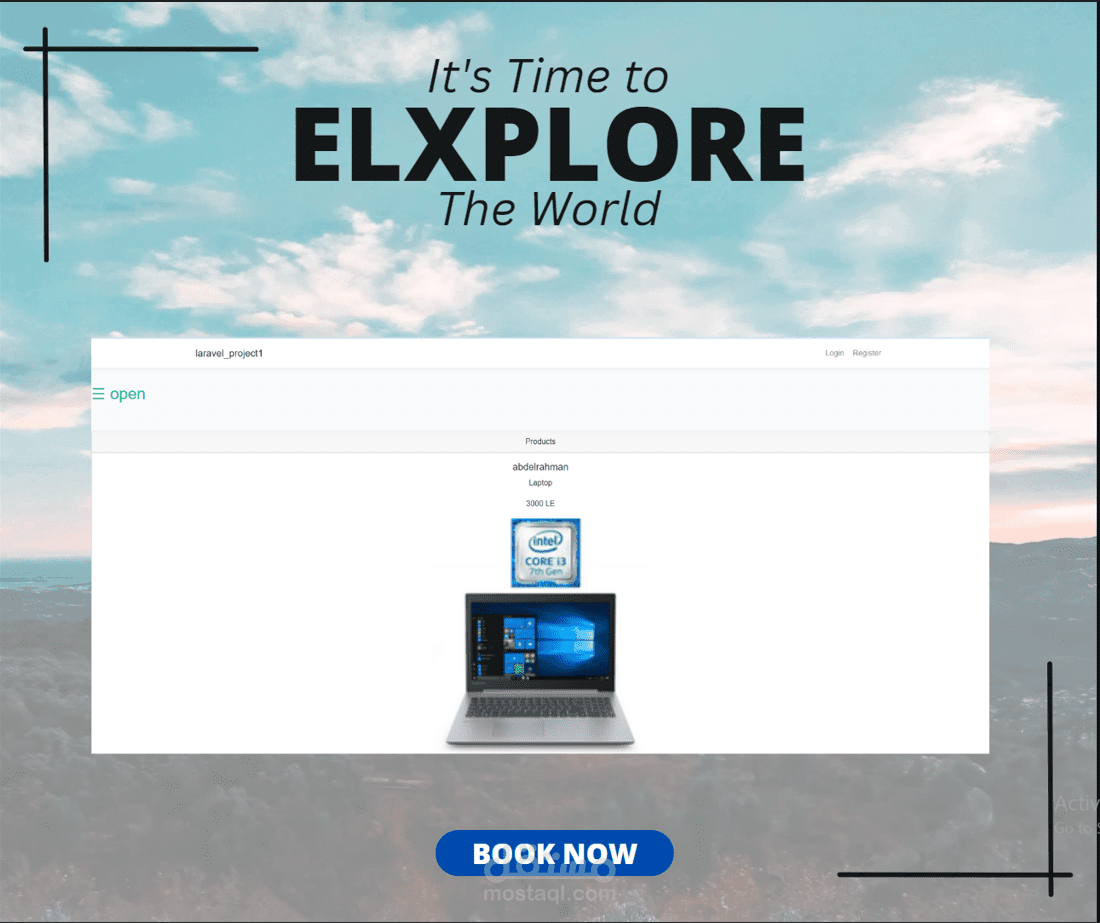 تصميم موقع باستخدام  Laravel  , HTML , CSS , PHP لبيع الاجهزه الالكترونيه