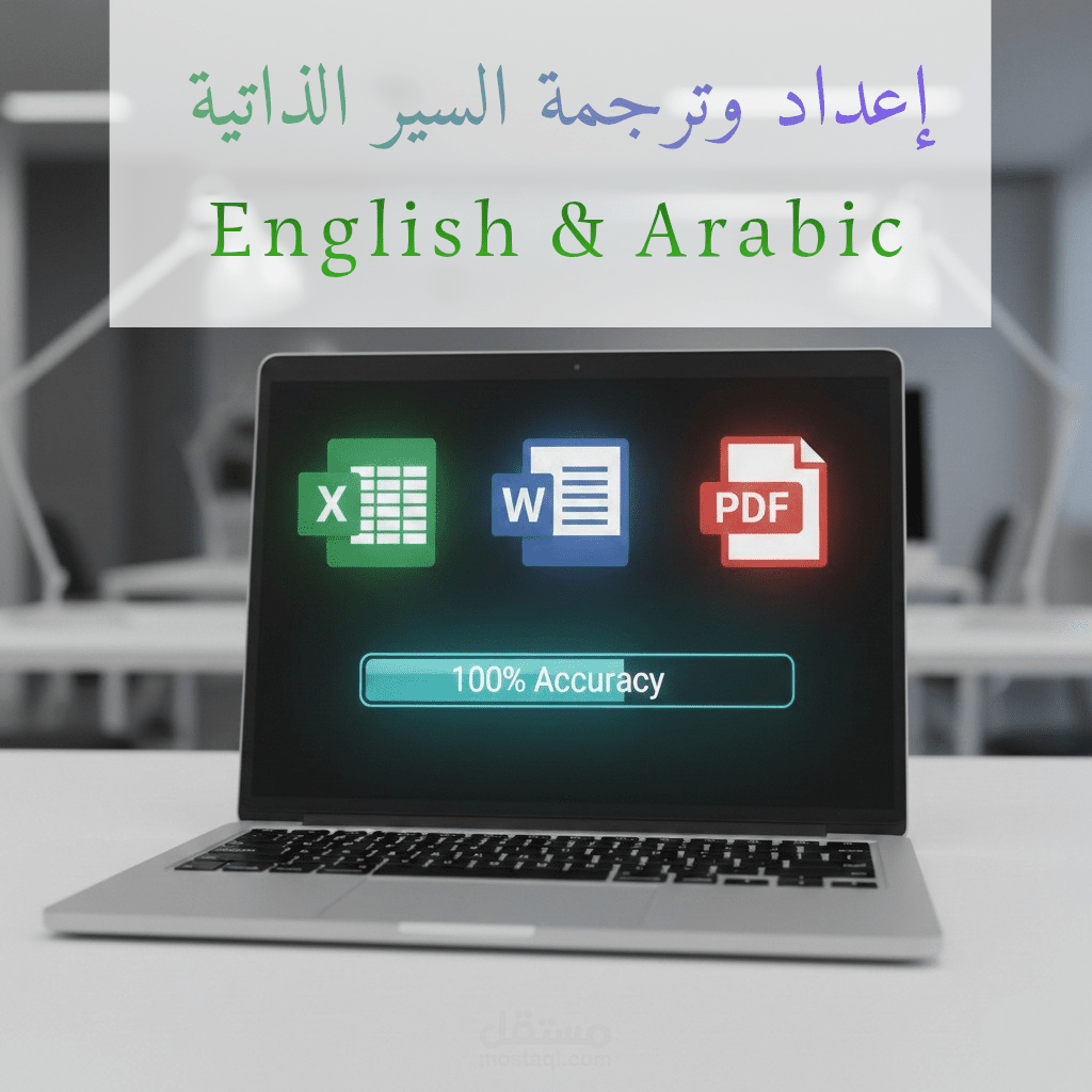 صناعة وترجمة السير الذاتية والملفات التعريفية باحترافية (عربي - إنجليزي)