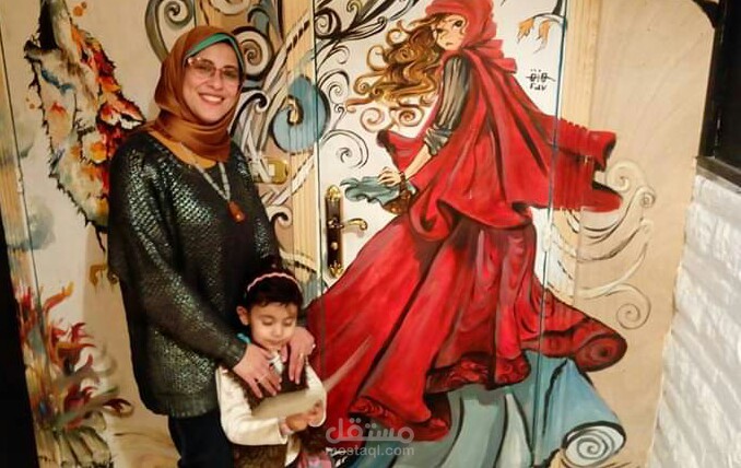 تصميم جداري بكافيه ware house بسباباشا