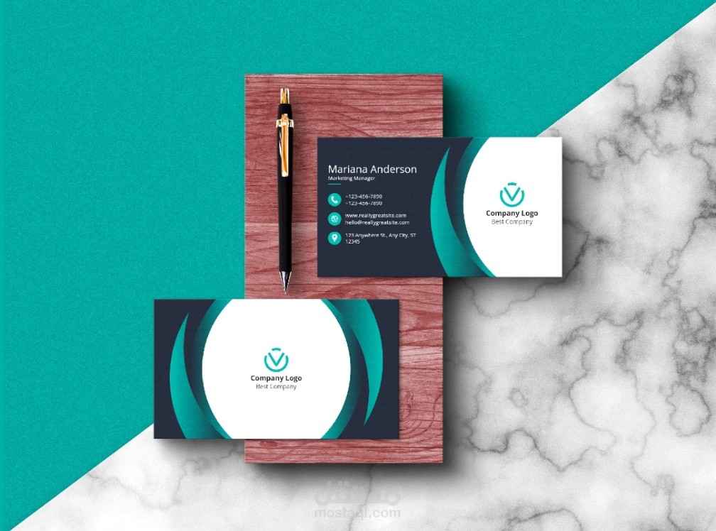 بعض من تصاميم بطاقات الأعمال الاحترافيه