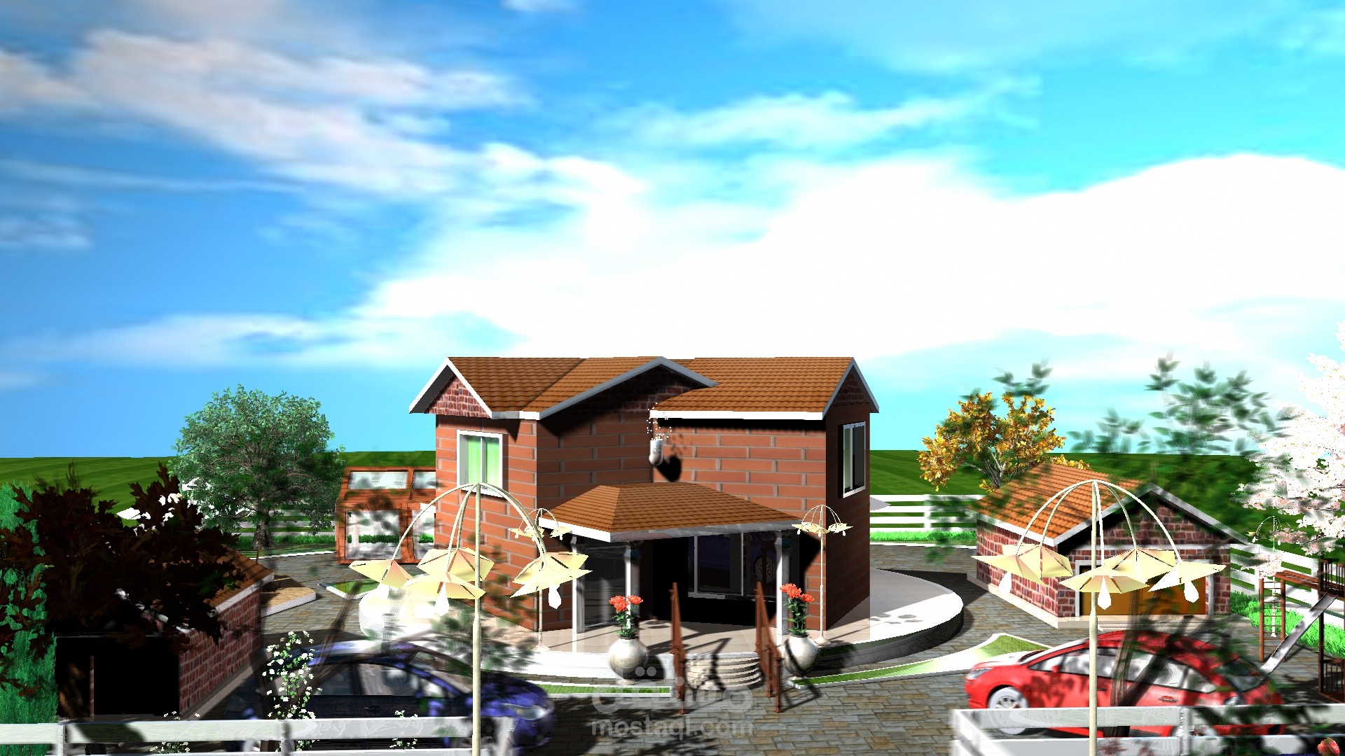 تصميم فيلا ثلاثية الابعاد