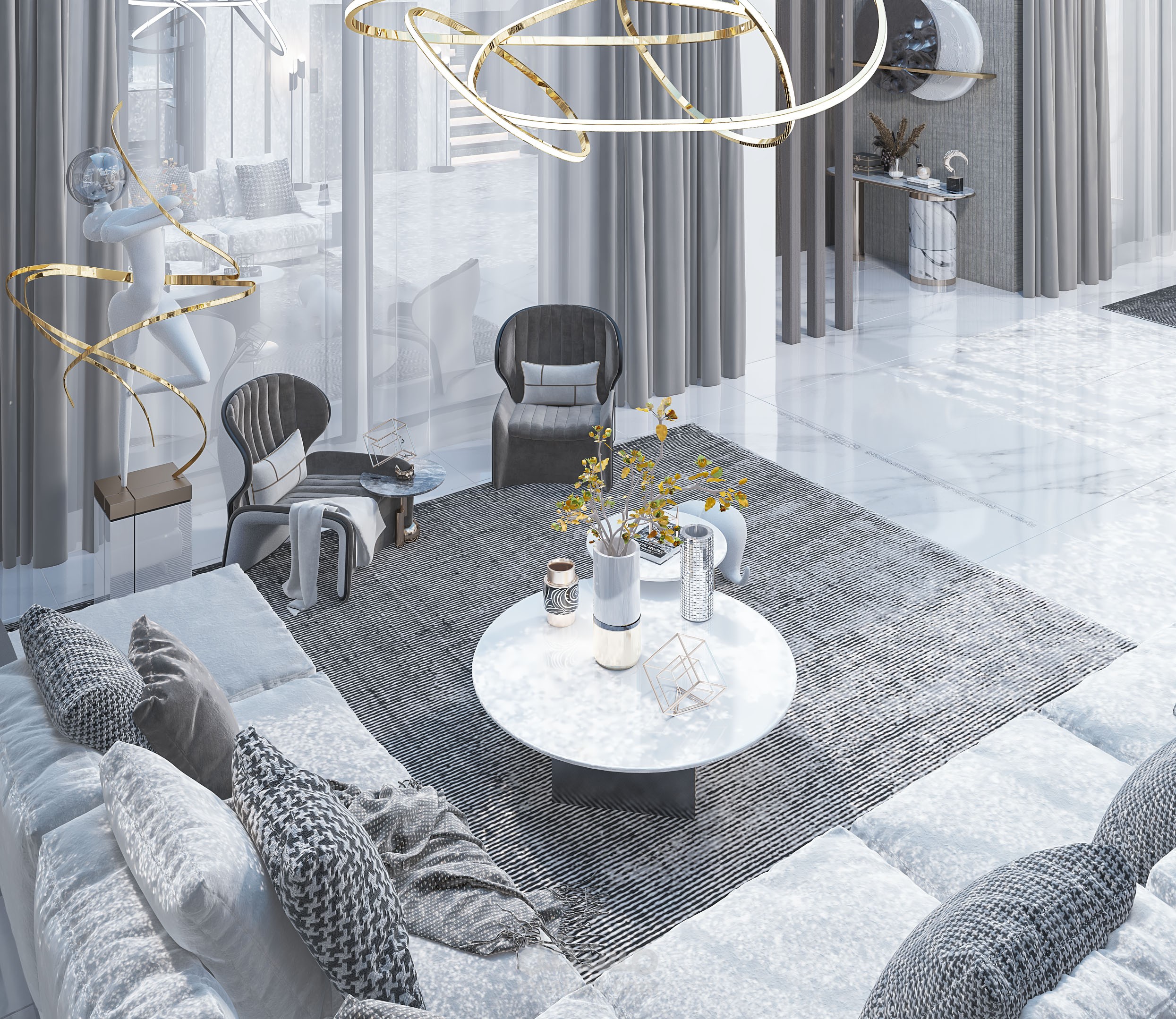 تصميم داخلي و ثري دي ل فيلا ب السعودية