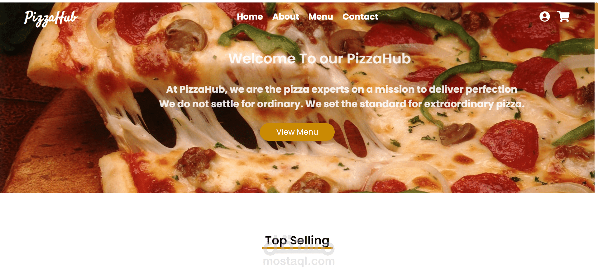 متجر الكتروني متكامل لشراء و توصيل البيتزا