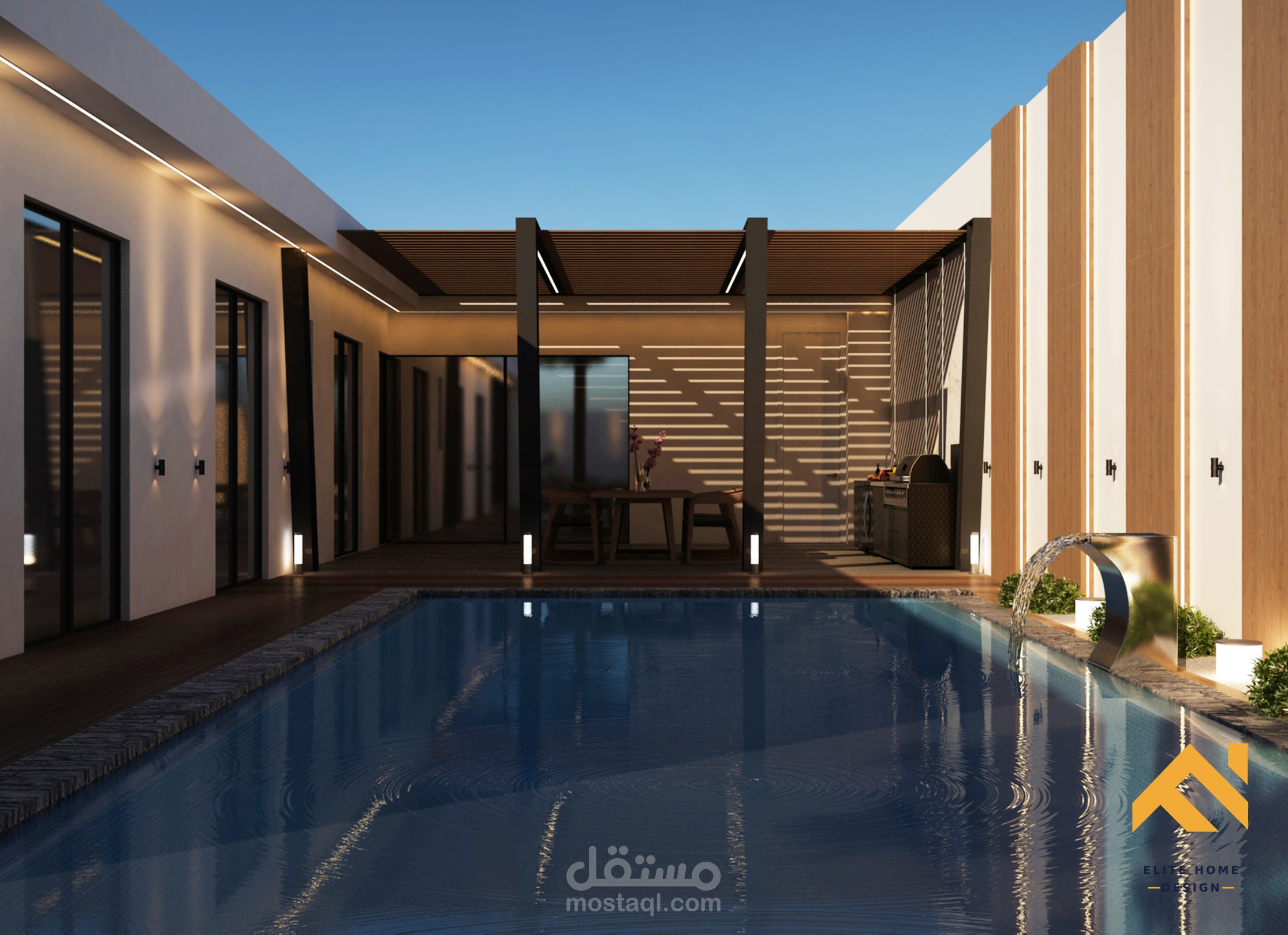 تصميم فيلا داخلي + خارجي