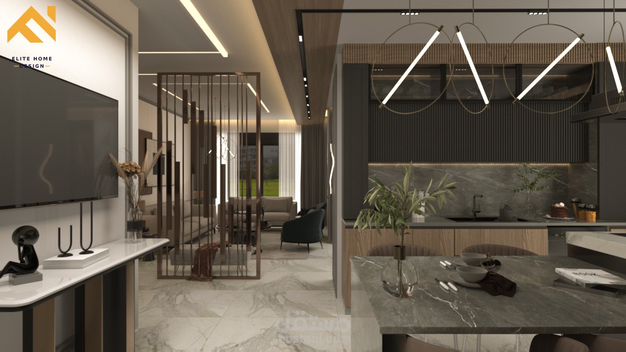 تصميم داخلي لشقة سكنية