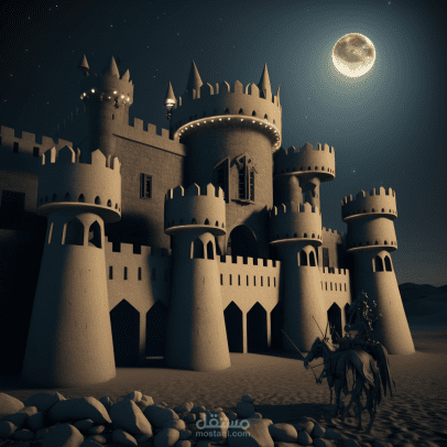 تصميم للنمط العربى القديم السوق والقلاع