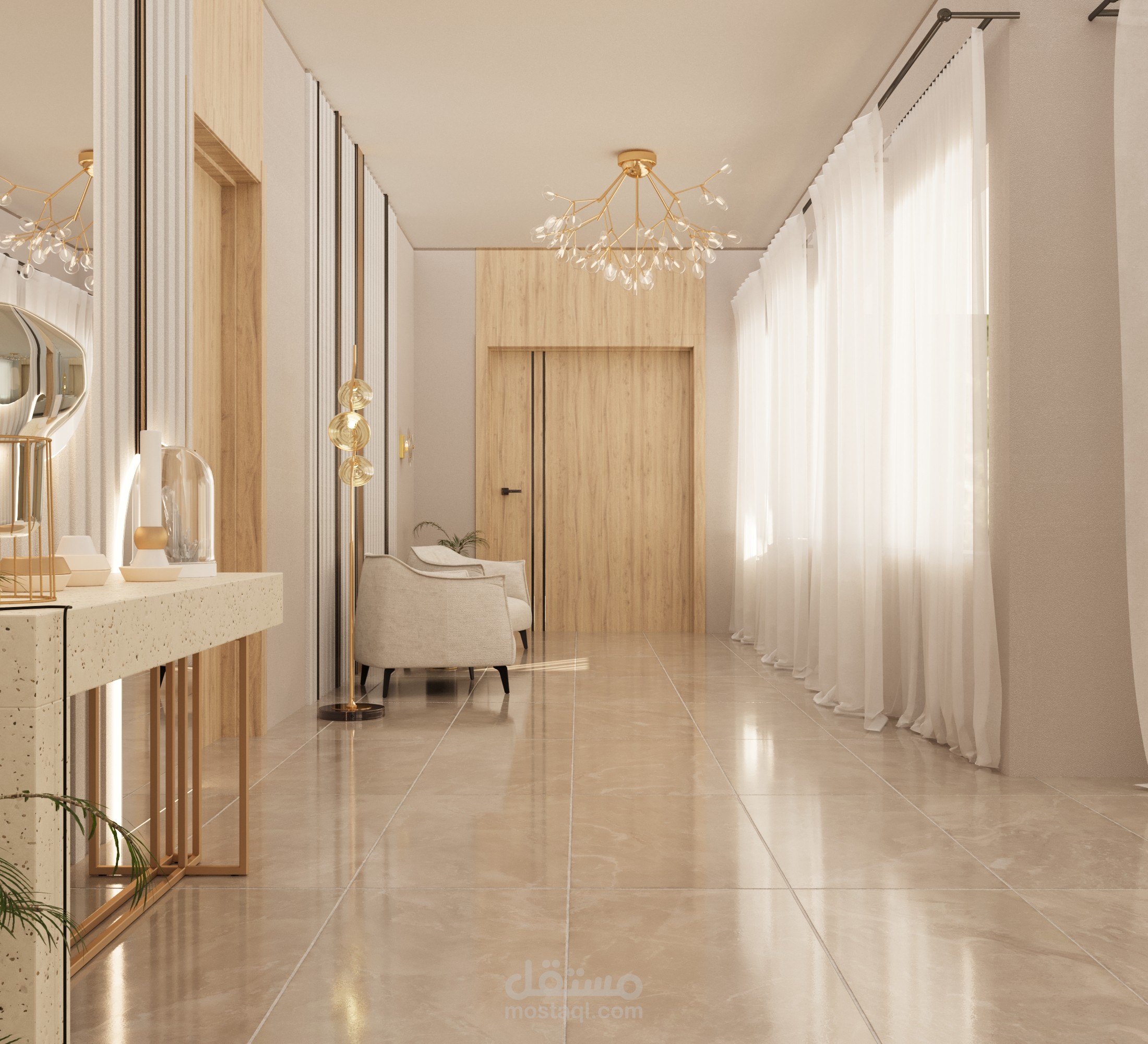 مصمم ديكور كاريدور hall design