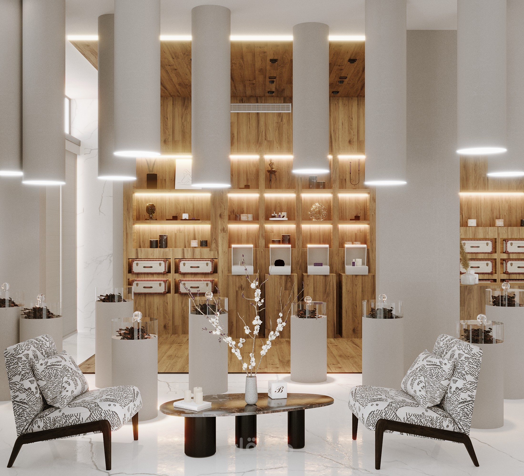 تصميم مودرن لمحل عود و بخور