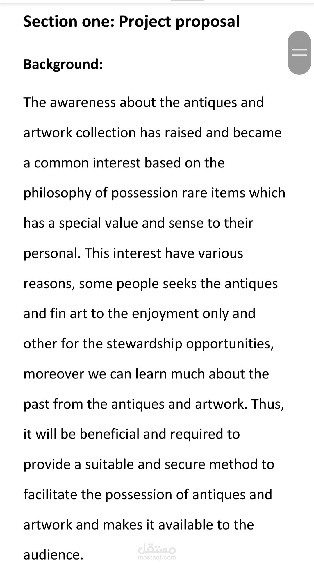 مقال من ٥٠٠ كلمة عن مزاد القطع الفنية باللغة الانجليزية