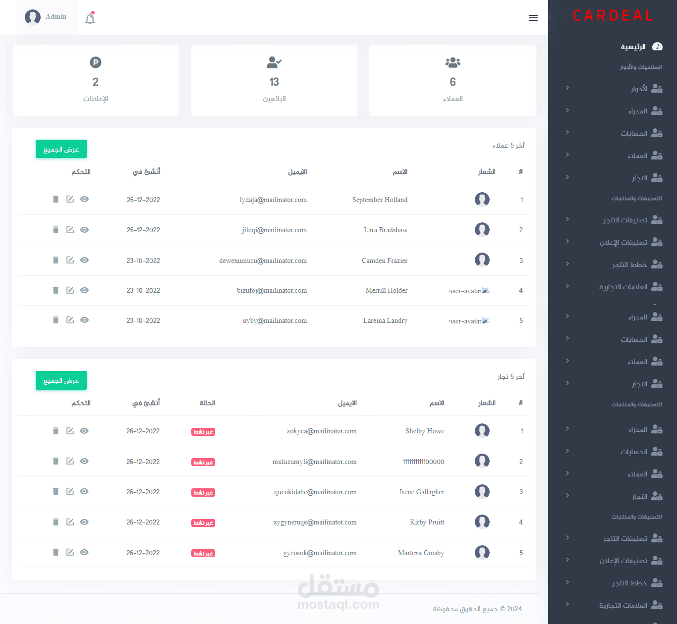 نظام إعلاني متكامل يوفر إدارة مستخدمين ومدراء بأداء عالٍ