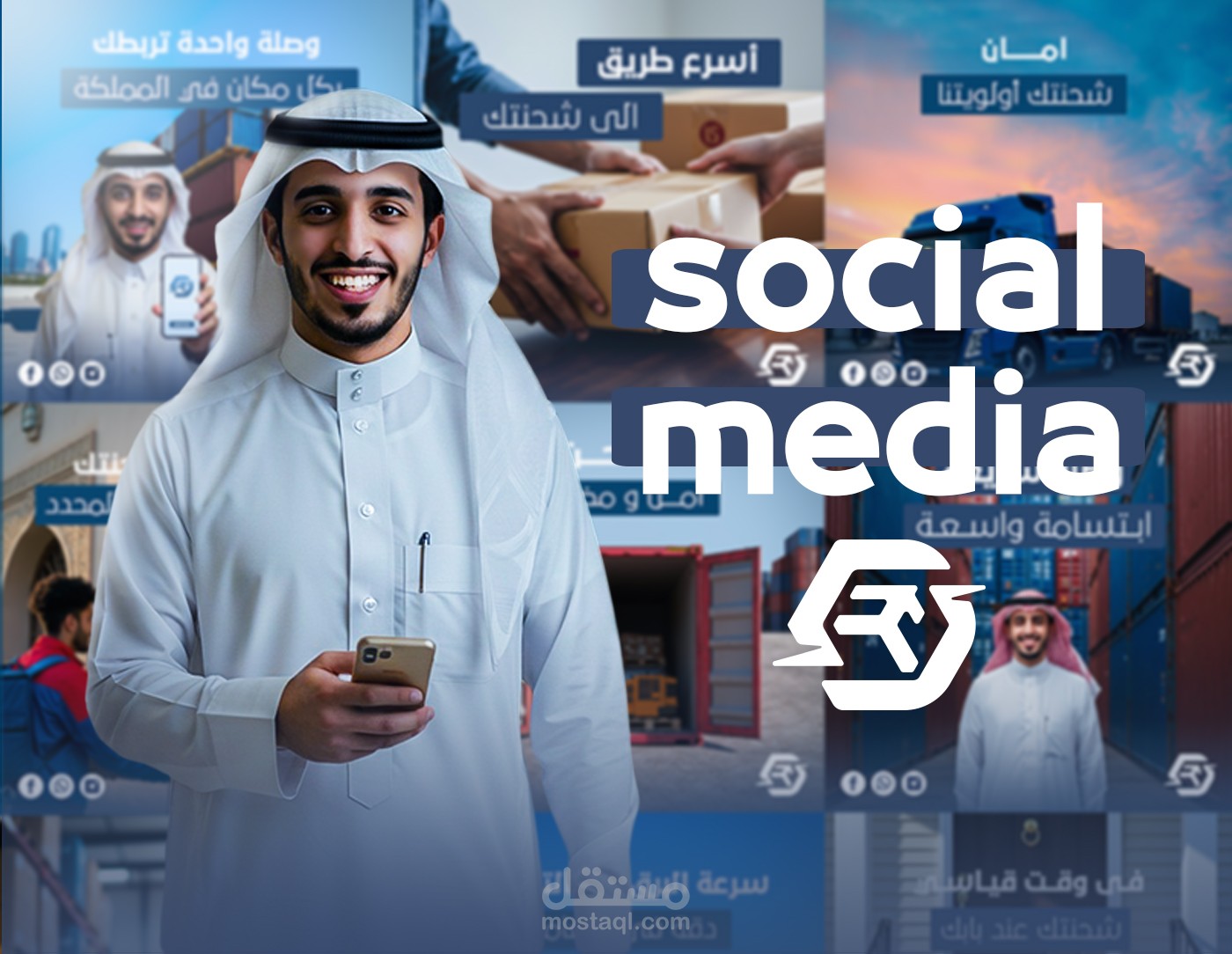 تصميمات سوشيال ميديا - لشركة شحن سعودية