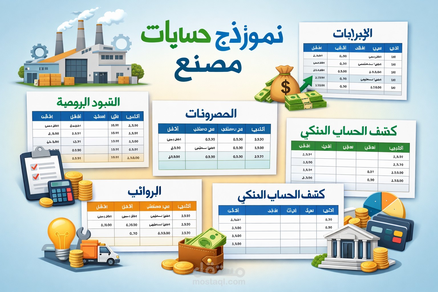 حسابات مصنع